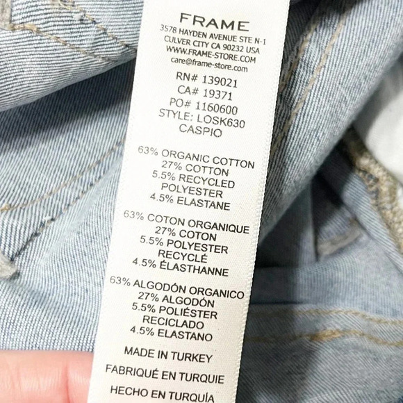 Frame Light Wash High Rise Le One Skinny Jeans Women's Size 2 New With Tags - Picture 9 of 13